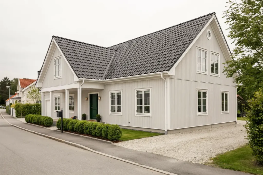 takl ggning med betongpannor p villa i stehag esl v