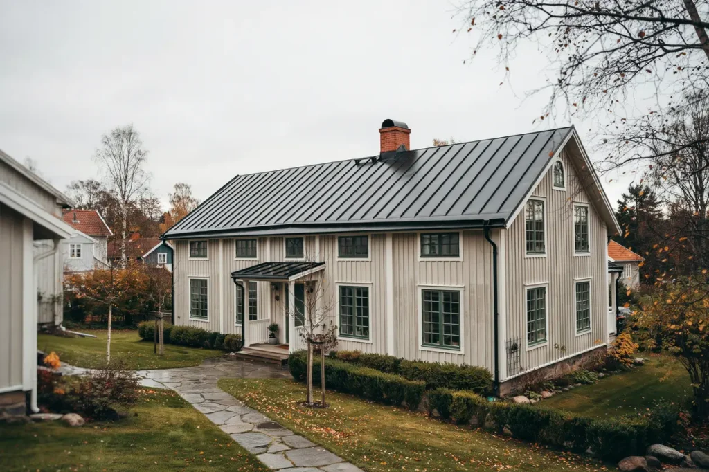 bandt ckt pl t eller dubbelfalsat pl ttak elegant t tt och h llbart val f r din villa