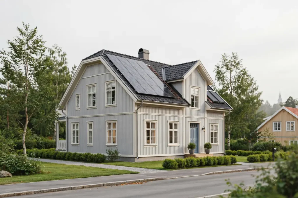 installation av solcellspaneler och solf ngare p villa i stehag esl v